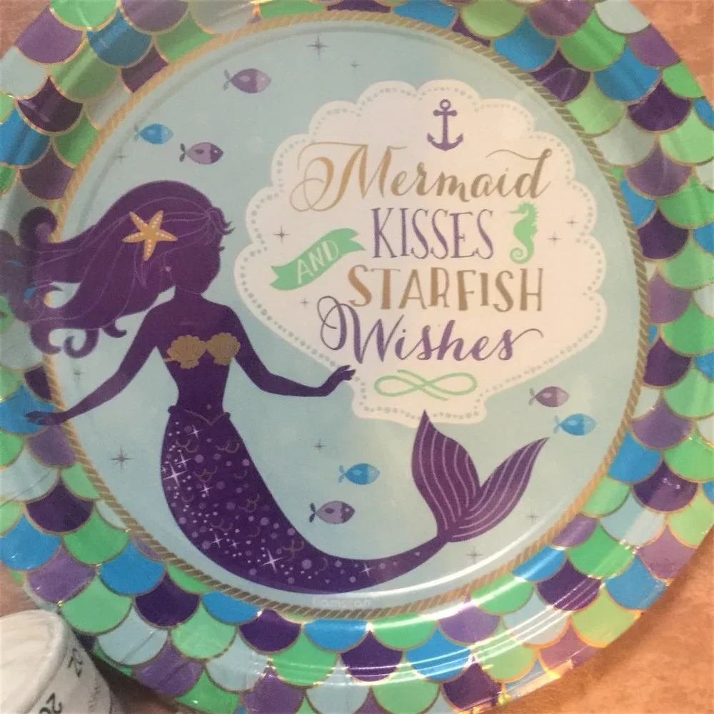 Mermaid Party for 24 Cups 24 Dinner & 24+ Dessert Plates 